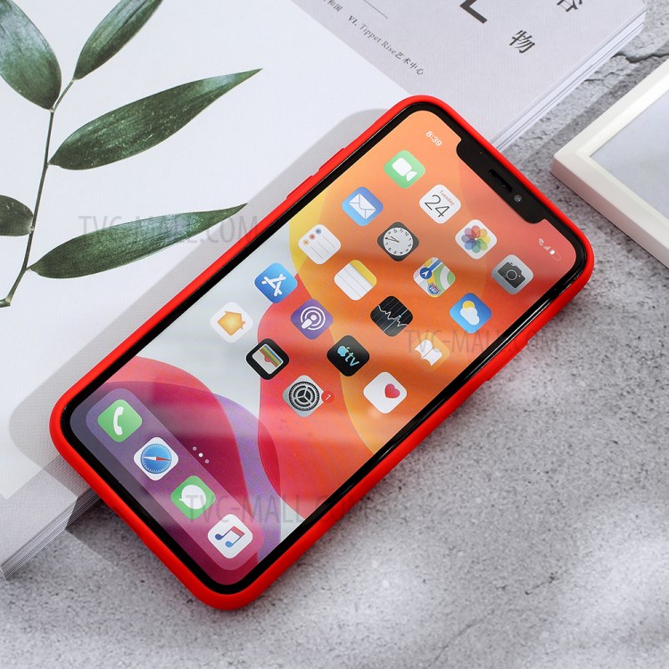Matte PC + TPU Combo Phone Case with Slide Camera Cover for iPhone 11 Pro Max 6.5 inch - Red-5