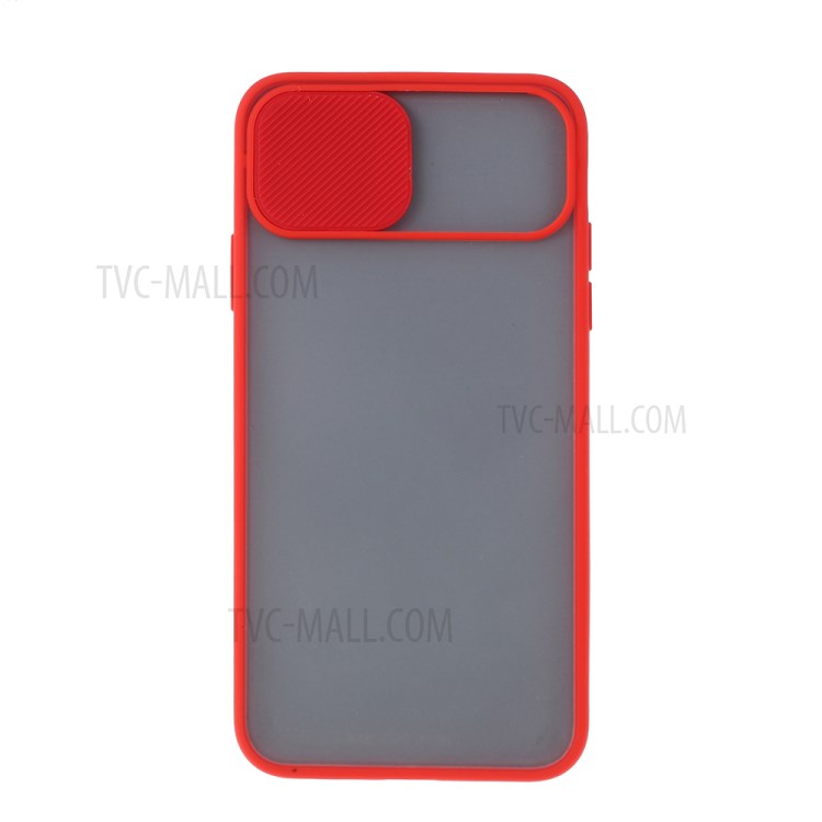 Matte PC + TPU Combo Phone Case with Slide Camera Cover for iPhone 11 Pro Max 6.5 inch - Red-7