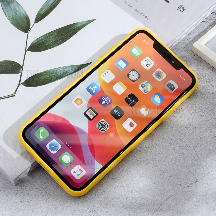 Matte PC + TPU Combo Phone Case with Slide Camera Cover for iPhone 11 Pro Max 6.5 inch - Yellow-5