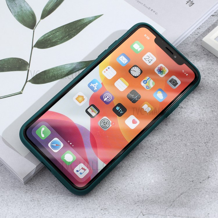 Matte PC + TPU Combo Phone Case with Slide Camera Cover for iPhone 11 Pro Max 6.5 inch - Green-5