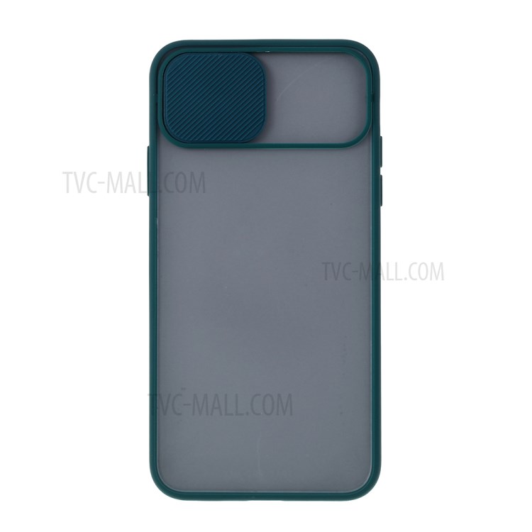 Matte PC + TPU Combo Phone Case with Slide Camera Cover for iPhone 11 Pro Max 6.5 inch - Green-7