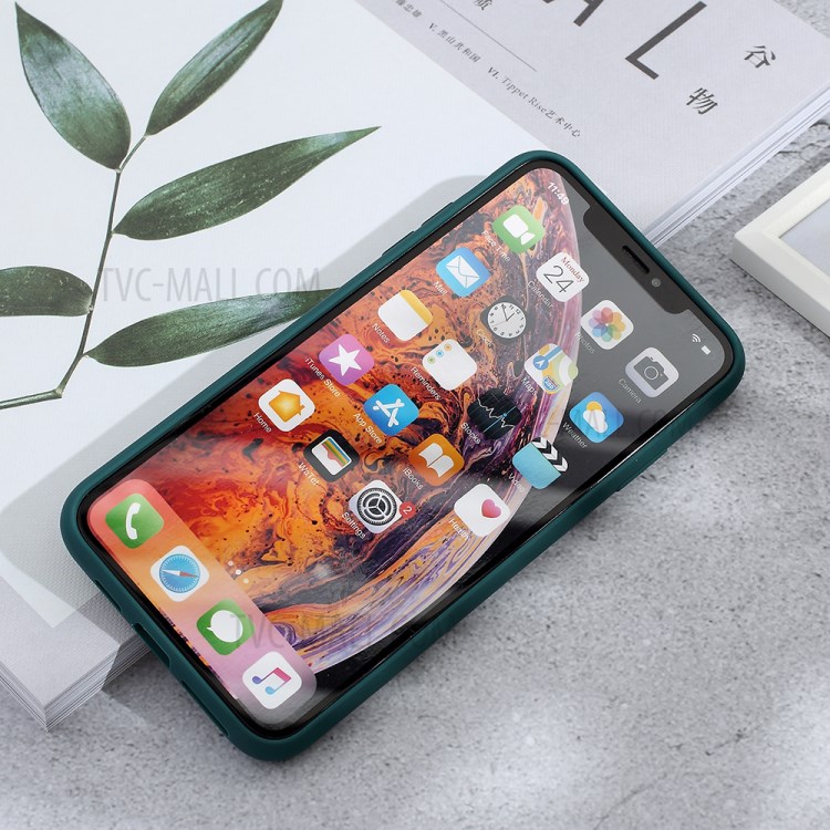 Matte PC + TPU Hybrid Case with Slide Camera Cover for iPhone XS Max 6.5 inch - Green-5