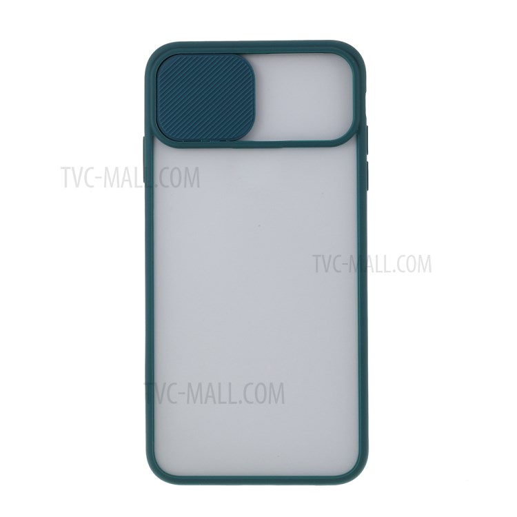 Matte PC + TPU Hybrid Case with Slide Camera Cover for iPhone XS Max 6.5 inch - Green-7