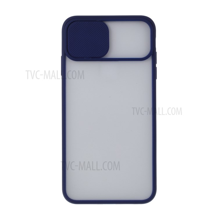 Matte PC + TPU Hybrid Case with Slide Camera Cover for iPhone XS Max 6.5 inch - Blue-7