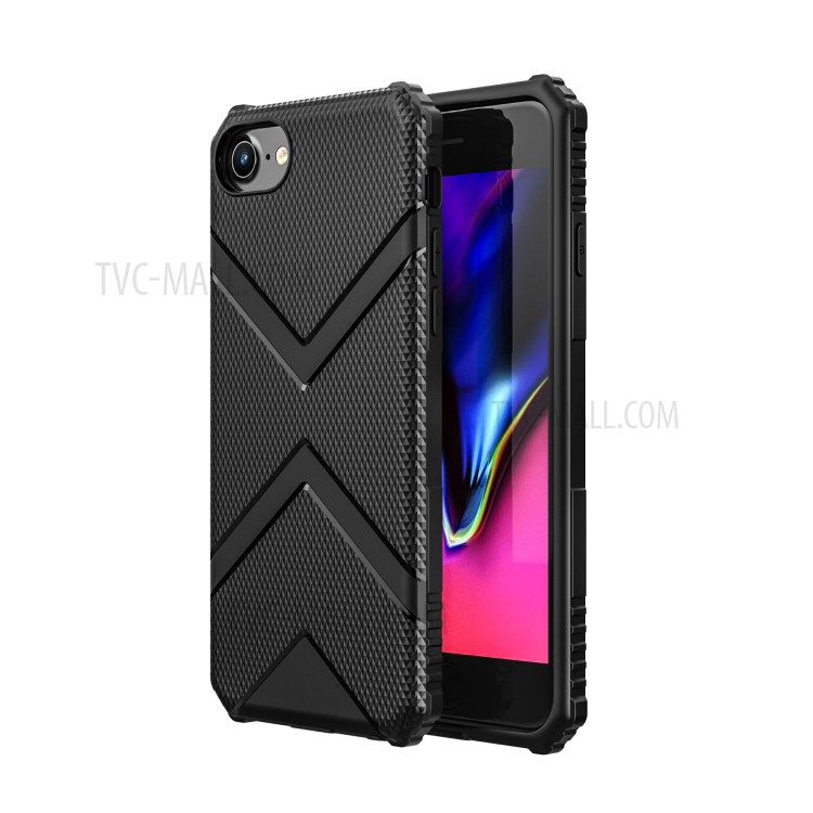 Shield Series TPU Back Protector Case for iPhone SE (2nd Generation)/8/7 - Black-1