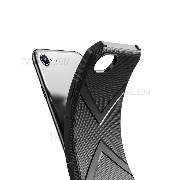 Shield Series TPU Back Protector Case for iPhone SE (2nd Generation)/8/7 - Black-2