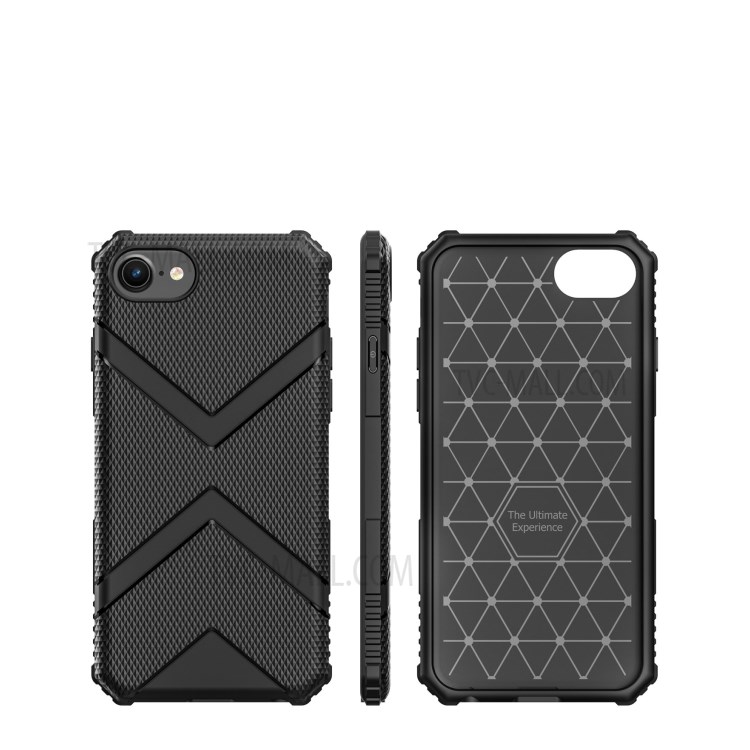 Shield Series TPU Back Protector Case for iPhone SE (2nd Generation)/8/7 - Black-7