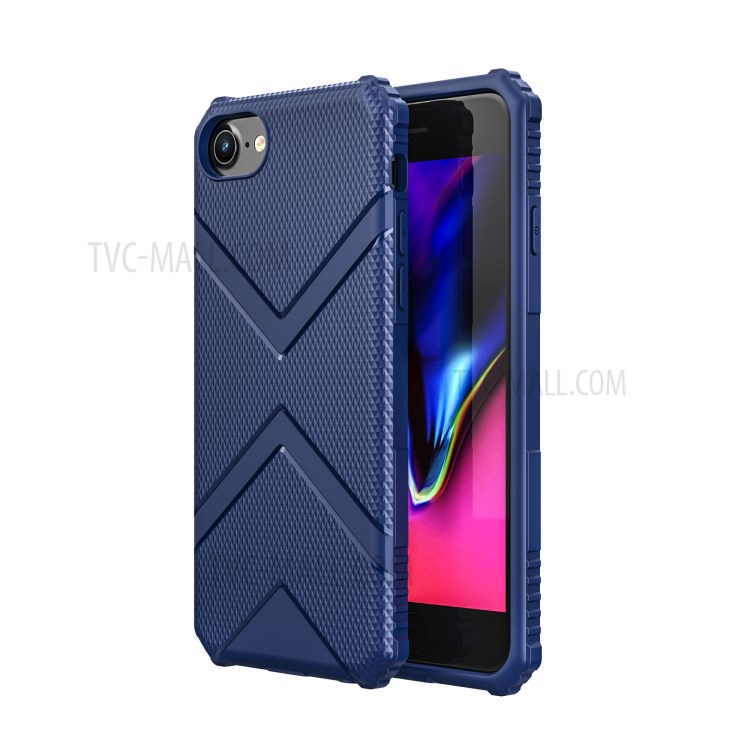 Shield Series TPU Back Protector Case for iPhone SE (2nd Generation)/8/7 - Blue-1
