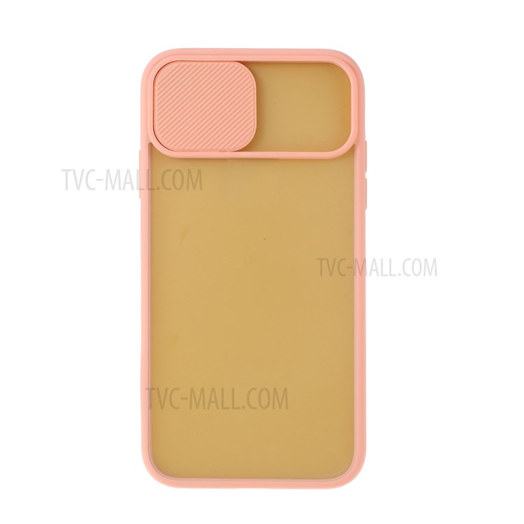 Matte PC + TPU Hybrid Phone Case with Slide Camera Cover for iPhone XR 6.1 inch - Pink-7