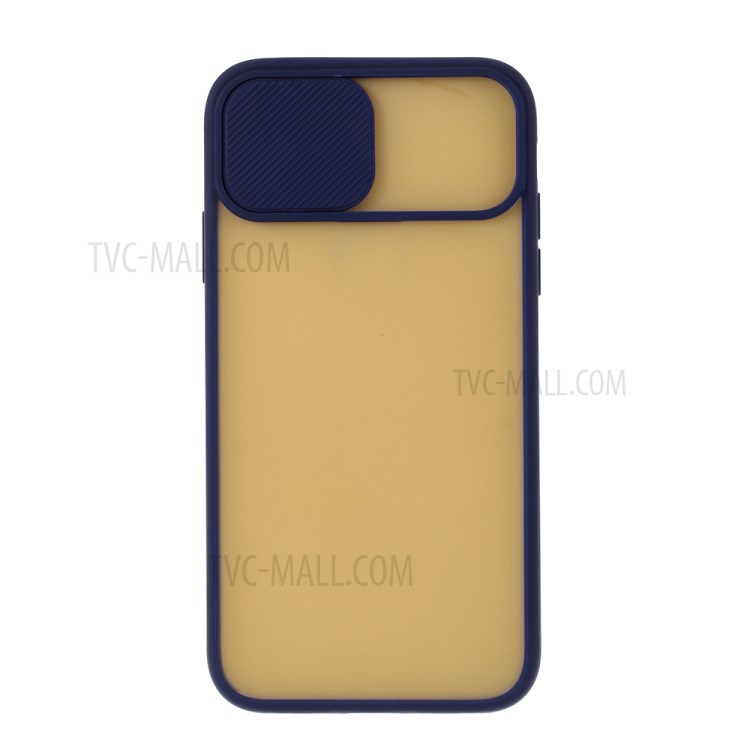 Matte PC + TPU Hybrid Phone Case with Slide Camera Cover for iPhone XR 6.1 inch - Blue-7