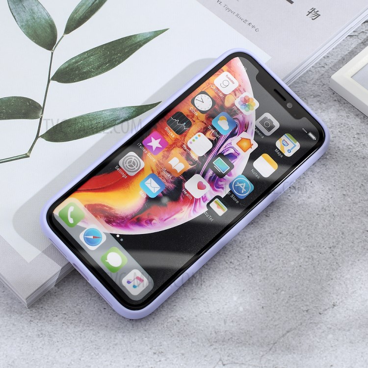 Matte PC + TPU Hybrid Phone Case with Slide Camera Cover for iPhone XR 6.1 inch - Purple-5