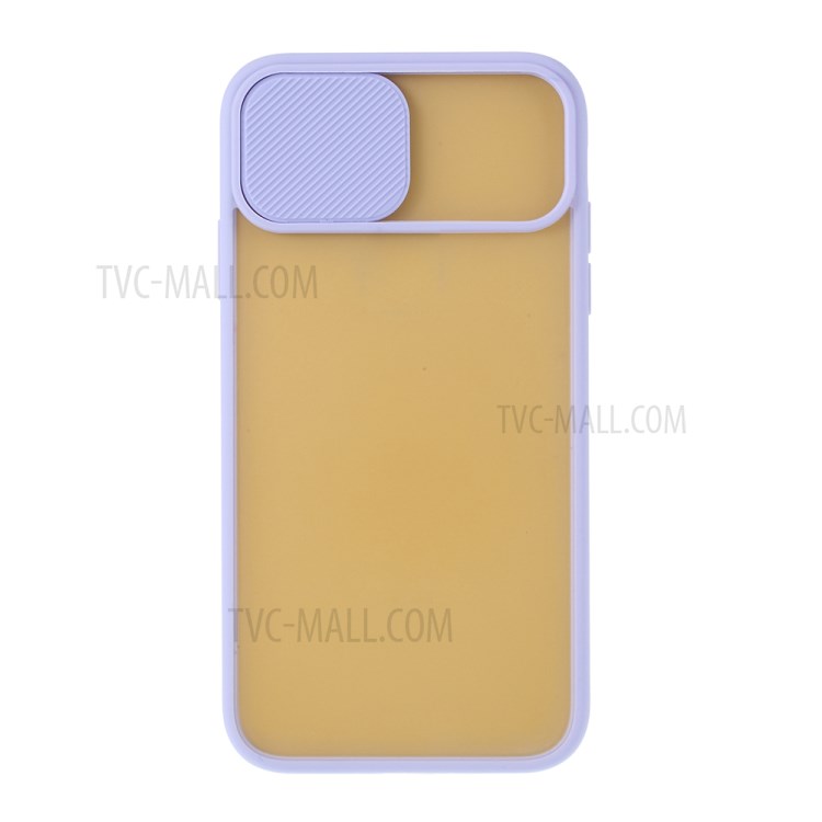 Matte PC + TPU Hybrid Phone Case with Slide Camera Cover for iPhone XR 6.1 inch - Purple-7