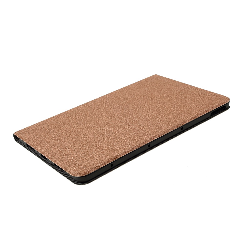 Cloth Texture PU Leather Stand Protector Cover for Huawei MatePad 10.4 inch - Light Brown-4