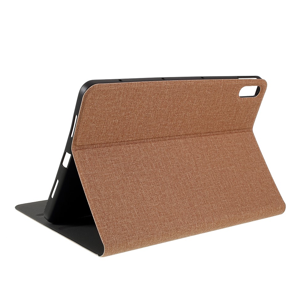 Cloth Texture PU Leather Stand Protector Cover for Huawei MatePad 10.4 inch - Light Brown-5