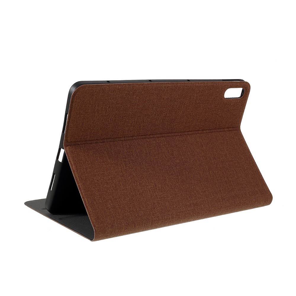 Cloth Texture PU Leather Stand Protector Cover for Huawei MatePad 10.4 inch - Dark Brown-5