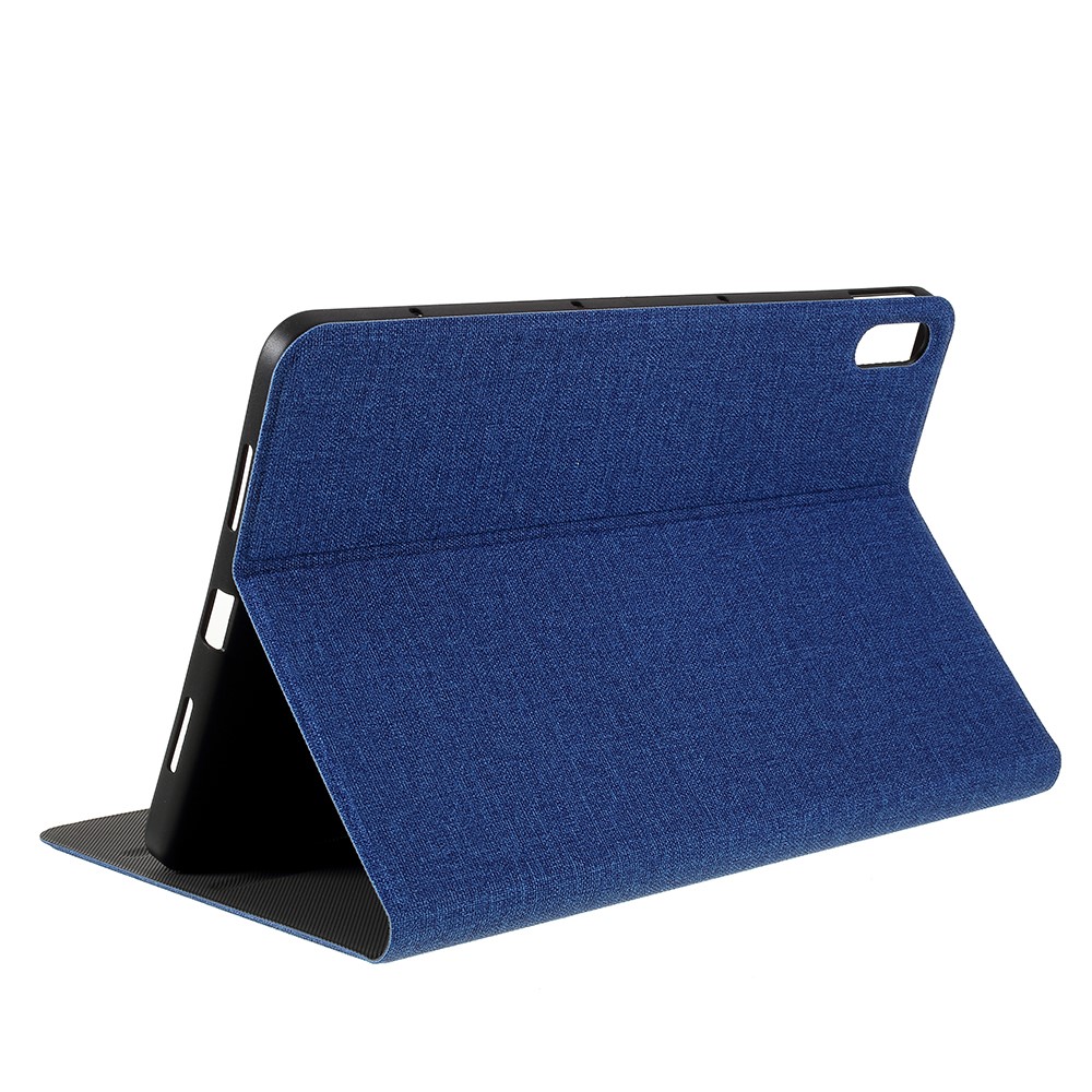 Cloth Texture PU Leather Stand Protector Cover for Huawei MatePad 10.4 inch - Blue-5