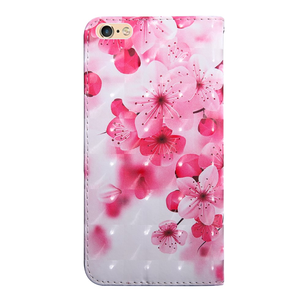 Light Spot Decor Pattern Printing Leather Phone Case for Apple iPhone SE (2nd Generation)/8/7 4.7 inch - Pink Flowers-3