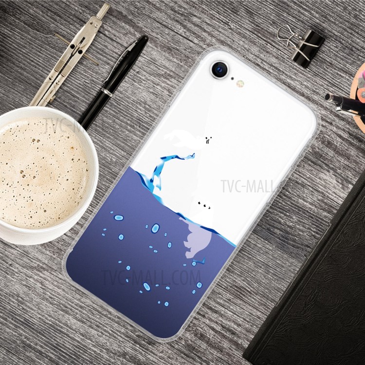 Pattern Printing TPU Soft Phone Cover for iPhone SE (2nd Generation)/iPhone 8/iPhone 7 - Polar Bear-5