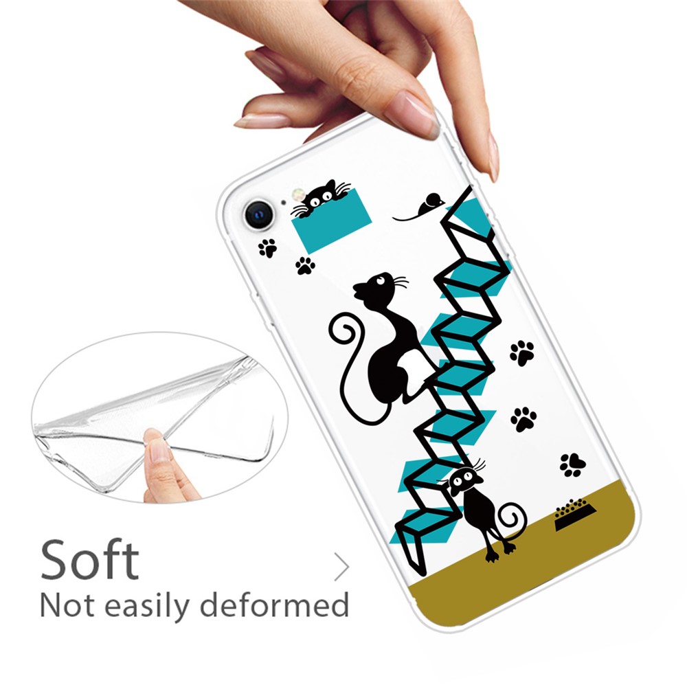 Pattern Printing TPU Soft Phone Cover for iPhone SE (2nd Generation)/iPhone 8/iPhone 7 - Stairs-3