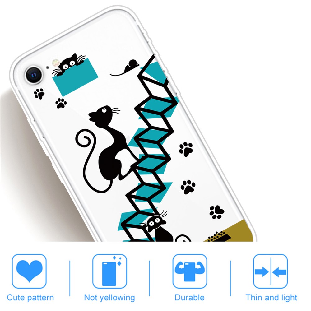 Pattern Printing TPU Soft Phone Cover for iPhone SE (2nd Generation)/iPhone 8/iPhone 7 - Stairs-4