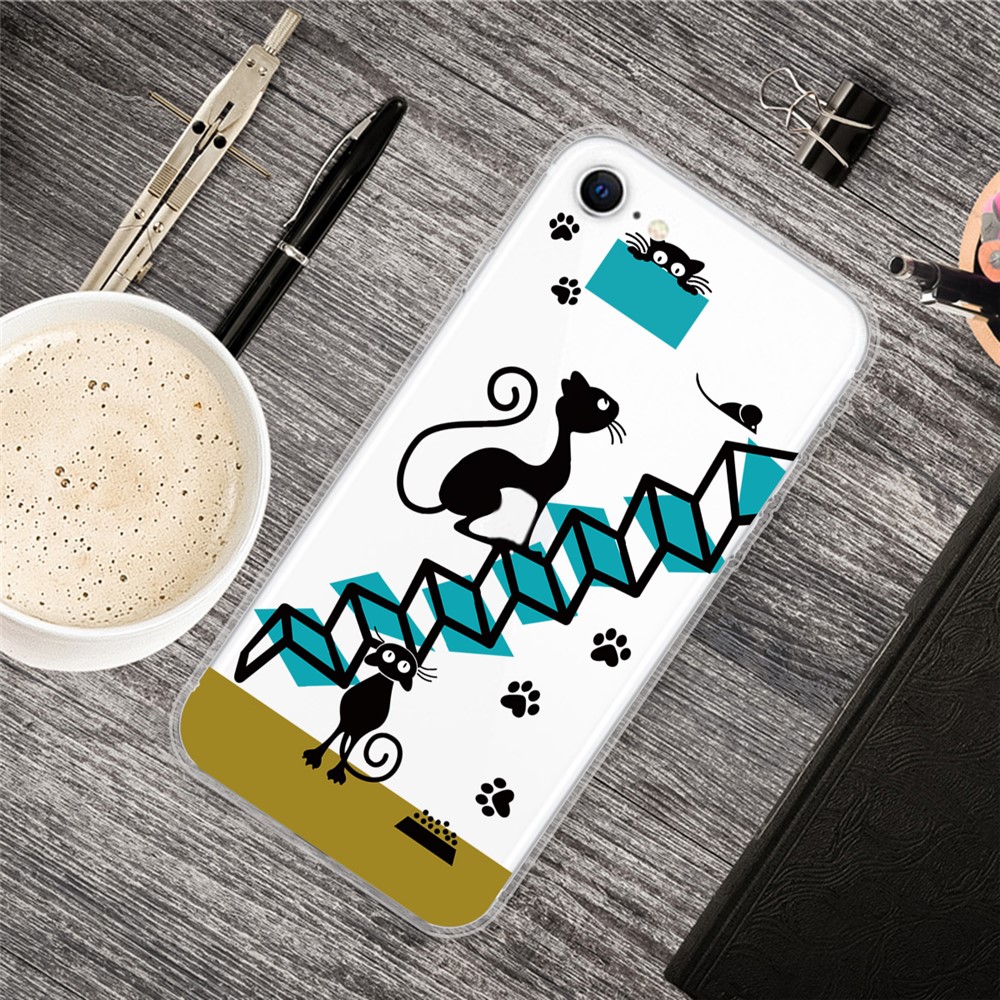 Pattern Printing TPU Soft Phone Cover for iPhone SE (2nd Generation)/iPhone 8/iPhone 7 - Stairs-5