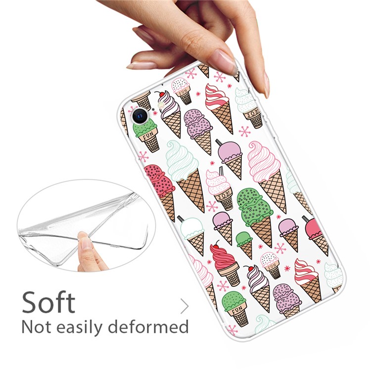 Pattern Printing TPU Soft Phone Cover for iPhone SE (2nd Generation)/iPhone 8/iPhone 7 - Colorful Ice Cream-3