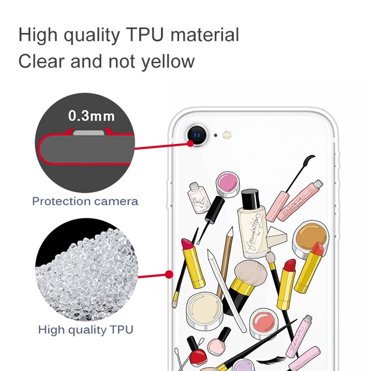Pattern Printing TPU Soft Phone Cover for iPhone SE (2nd Generation)/iPhone 8/iPhone 7 - Cosmetic-2