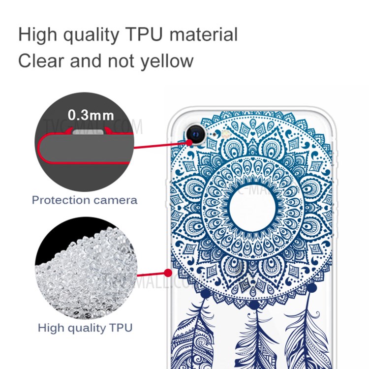 Pattern Printing TPU Soft Phone Cover for iPhone SE (2nd Generation)/iPhone 8/iPhone 7 - Malanda Flower-2
