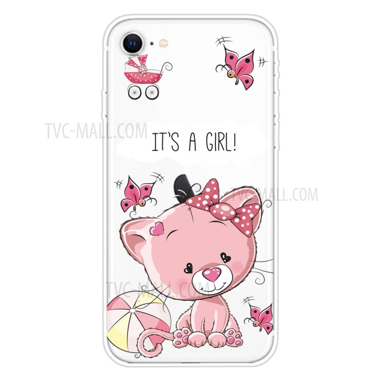 Pattern Printing TPU Soft Phone Cover for iPhone SE (2nd Generation)/iPhone 8/iPhone 7 - IT'S A Girl-1