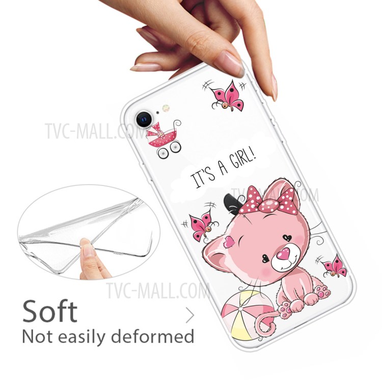 Pattern Printing TPU Soft Phone Cover for iPhone SE (2nd Generation)/iPhone 8/iPhone 7 - IT'S A Girl-3