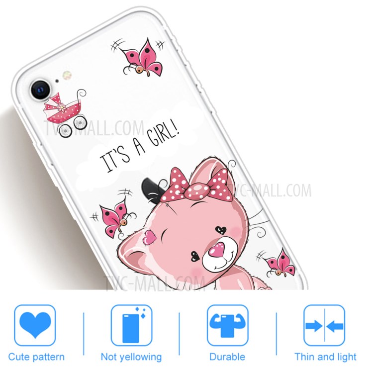 Pattern Printing TPU Soft Phone Cover for iPhone SE (2nd Generation)/iPhone 8/iPhone 7 - IT'S A Girl-4