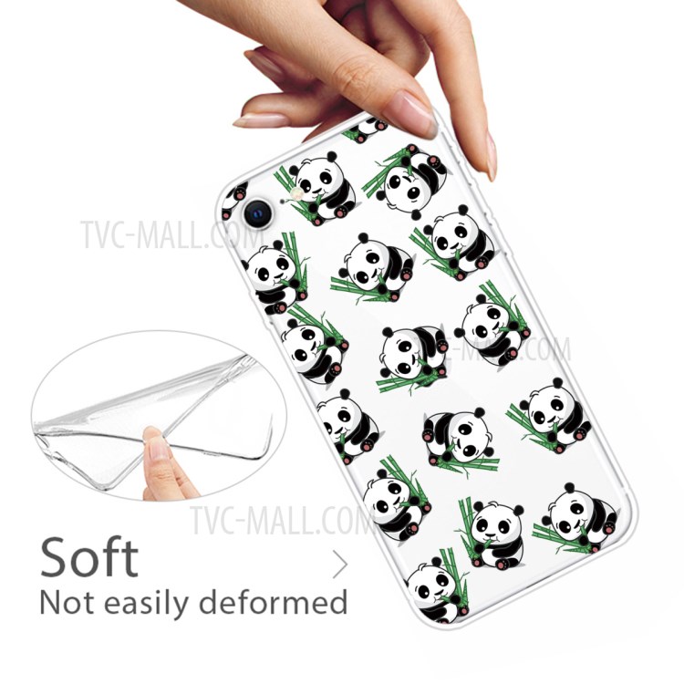 Pattern Printing TPU Soft Phone Cover for iPhone SE (2nd Generation)/iPhone 8/iPhone 7 - Cute Panda-3
