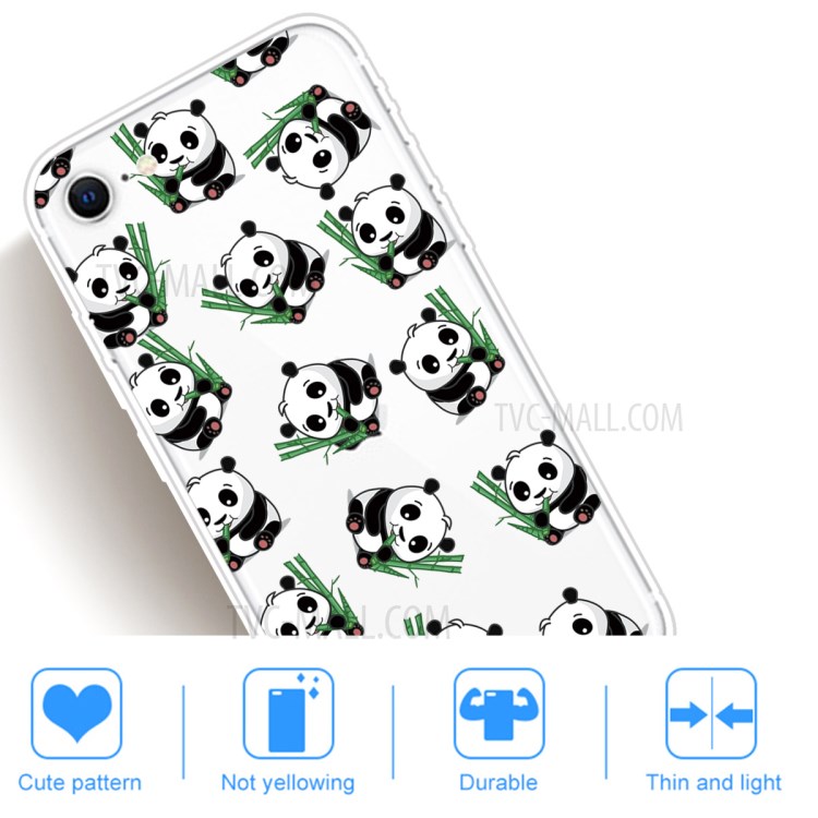 Pattern Printing TPU Soft Phone Cover for iPhone SE (2nd Generation)/iPhone 8/iPhone 7 - Cute Panda-4