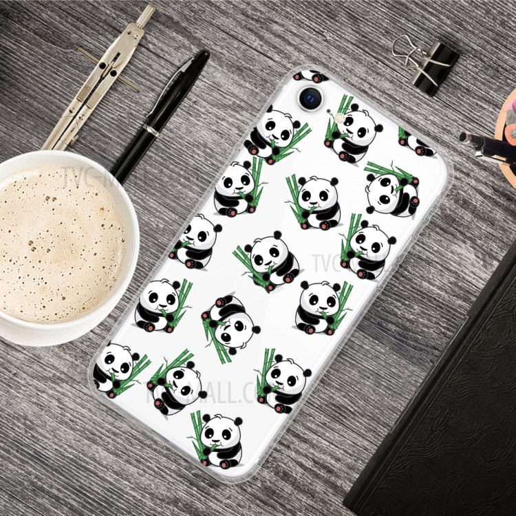 Pattern Printing TPU Soft Phone Cover for iPhone SE (2nd Generation)/iPhone 8/iPhone 7 - Cute Panda-5