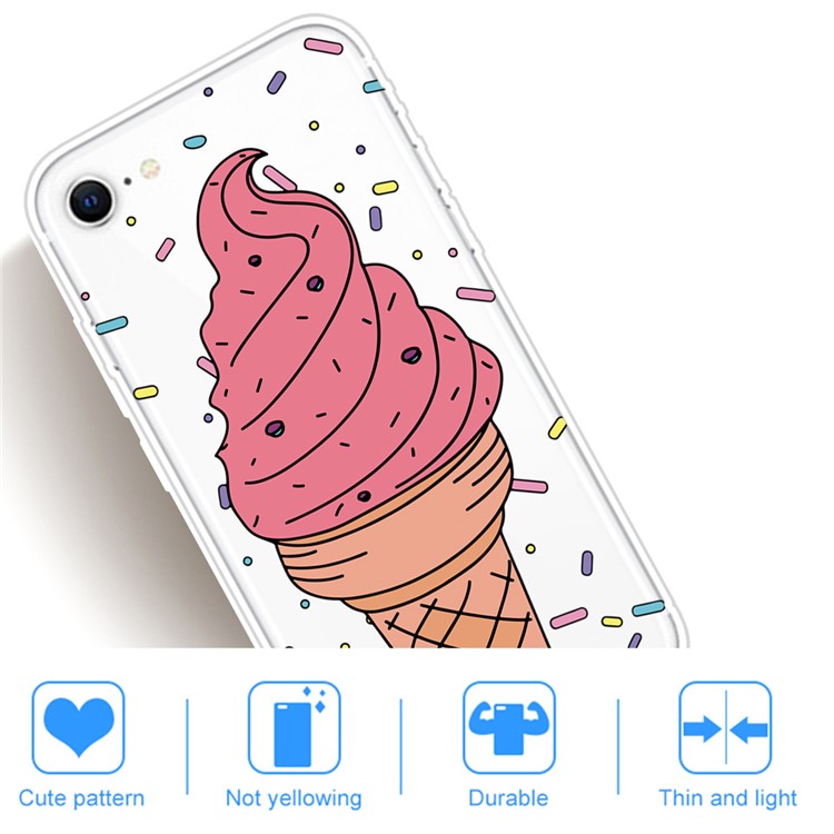 Pattern Printing TPU Soft Phone Cover for iPhone SE (2nd Generation)/iPhone 8/iPhone 7 - Ice Cream-4