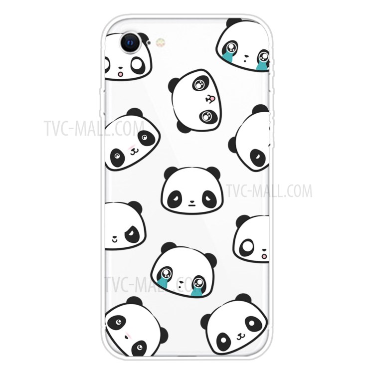Pattern Printing TPU Soft Phone Cover for iPhone SE (2nd Generation)/iPhone 8/iPhone 7 - Pandas-1