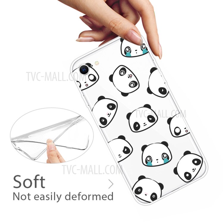 Pattern Printing TPU Soft Phone Cover for iPhone SE (2nd Generation)/iPhone 8/iPhone 7 - Pandas-3
