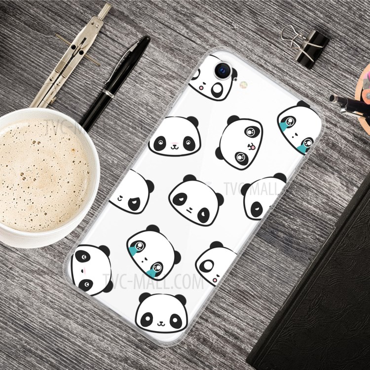 Pattern Printing TPU Soft Phone Cover for iPhone SE (2nd Generation)/iPhone 8/iPhone 7 - Pandas-5