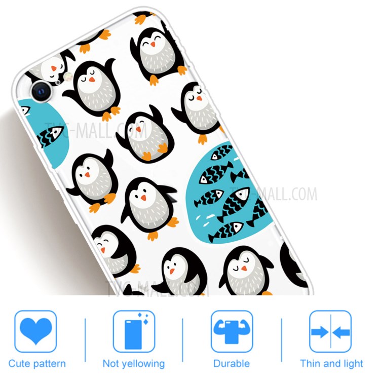 Pattern Printing TPU Soft Phone Cover for iPhone SE (2nd Generation)/iPhone 8/iPhone 7 - Little Penguin-4