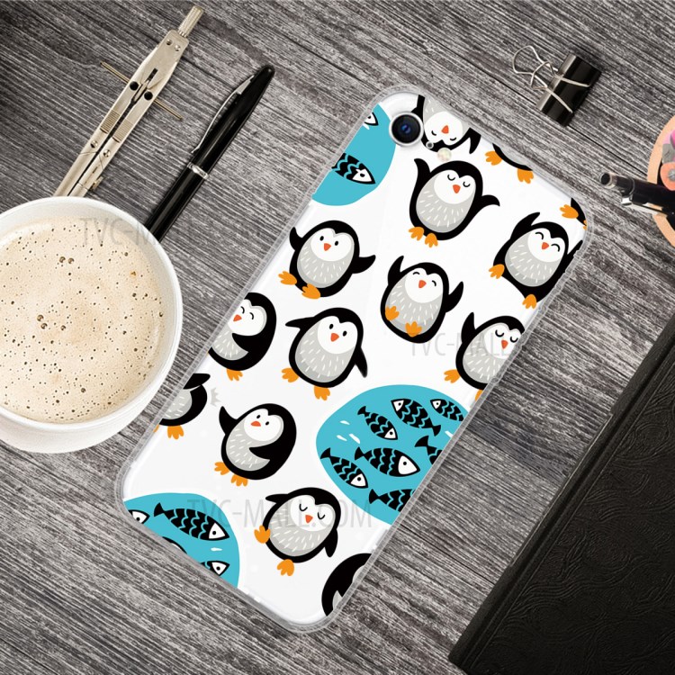 Pattern Printing TPU Soft Phone Cover for iPhone SE (2nd Generation)/iPhone 8/iPhone 7 - Little Penguin-5