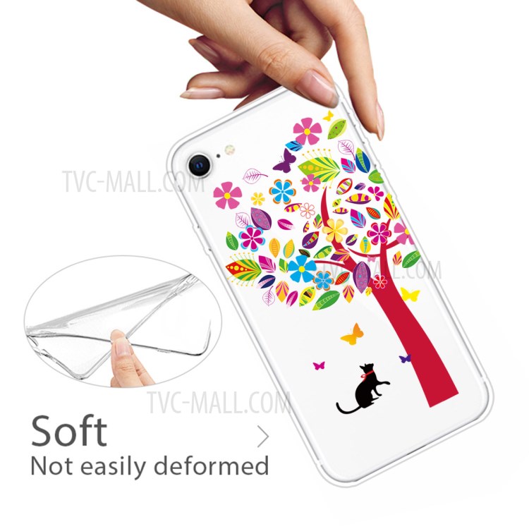 Pattern Printing TPU Soft Phone Cover for iPhone SE (2nd Generation)/iPhone 8/iPhone 7 - Colorful Tree-3