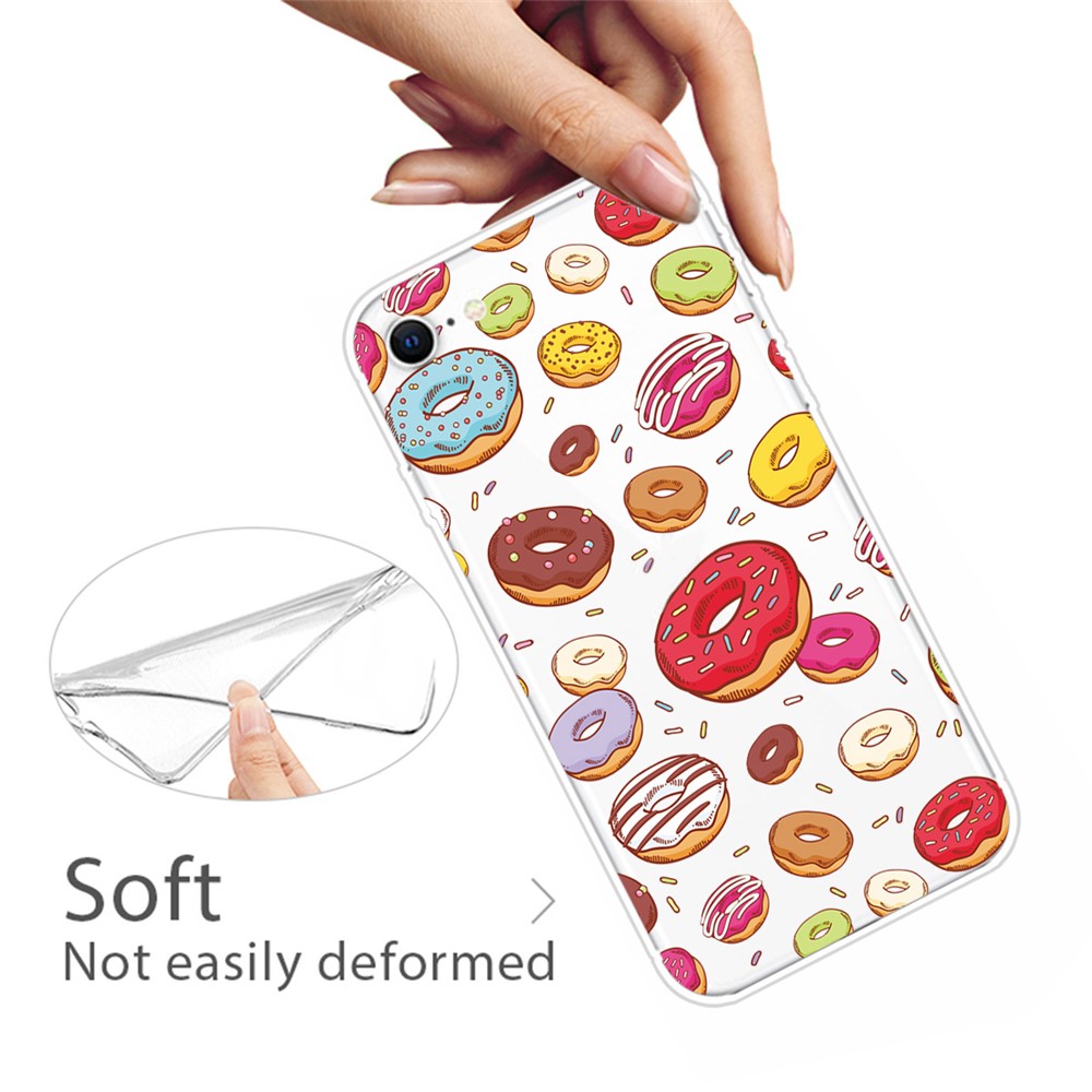 Musterdruck TPU Soft Phone Cover Für Iphone SE (2022)/SE (2020)/8/7 4,7 Zoll - Donuts-3