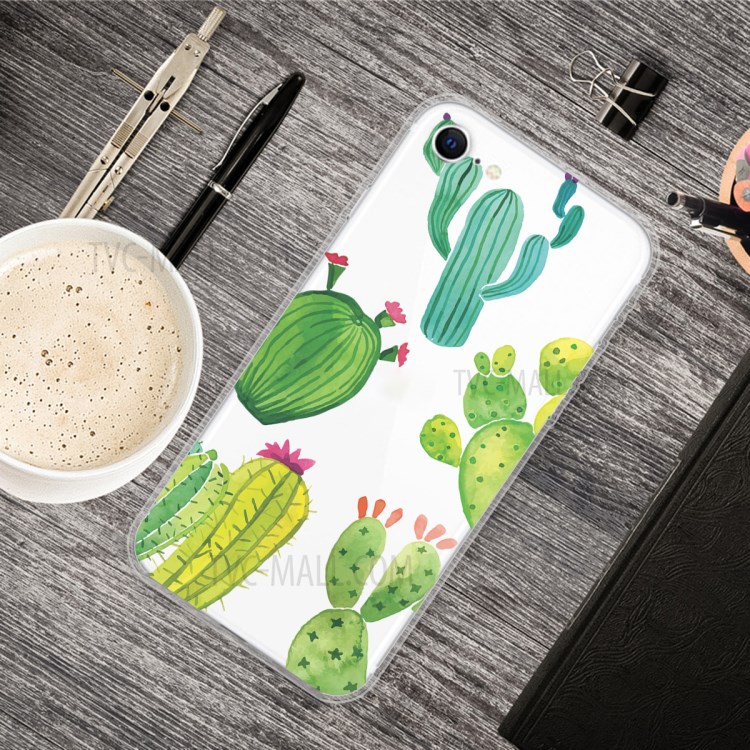 Pattern Printing TPU Soft Phone Cover for iPhone SE (2nd Generation)/iPhone 8/iPhone 7 - Cactus-5