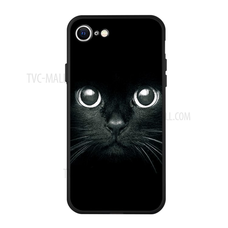 Impressão de Padrões Foste TPU Shell Case Para Iphone SE (2022)/SE (2020)/8/7 - Gato