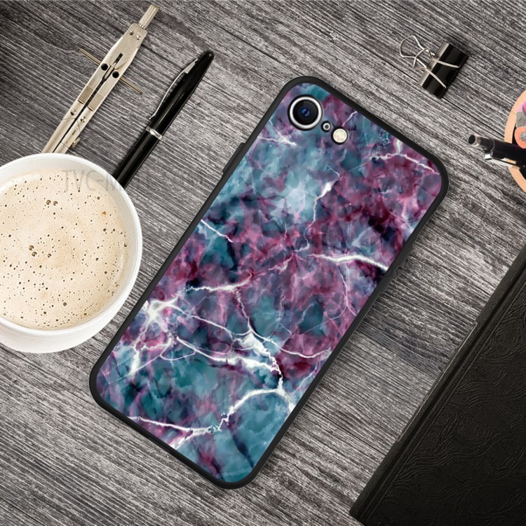 Matte Pattern Printing TPU Shell Case for iPhone SE (2nd Generation)/8/7 - Marble Pattern-5