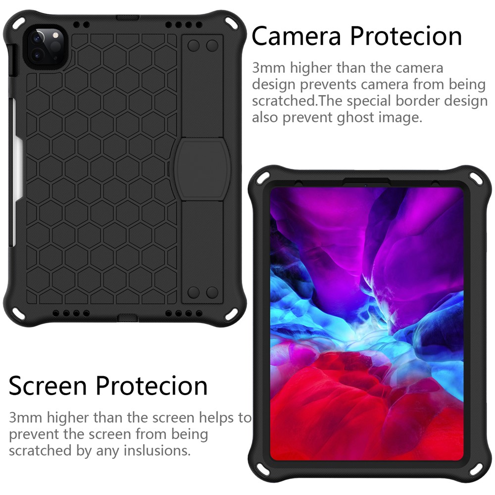 Honeycomb Texture EVA Tablet Hybrid Tablet Case for iPad Pro 11-inch (2020)/(2018) - Black-2