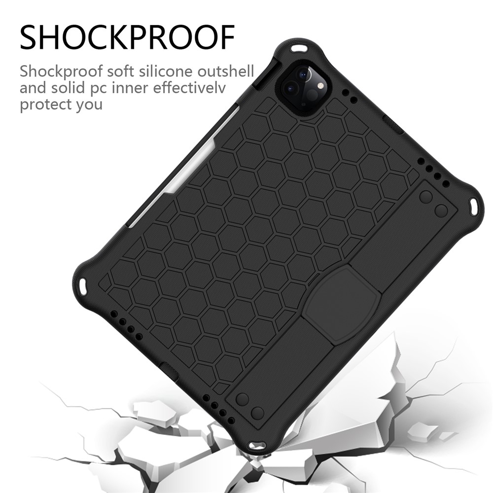 Honeycomb Texture EVA Tablet Hybrid Tablet Case for iPad Pro 11-inch (2020)/(2018) - Black-3