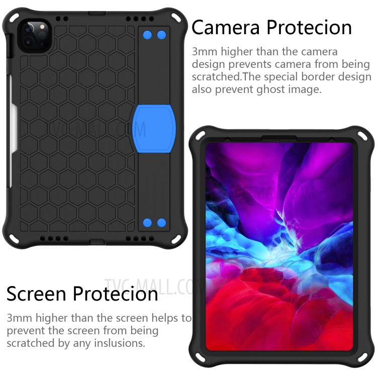 Honeycomb Texture EVA Tablet Hybrid Tablet Case for iPad Pro 11-inch (2020)/(2018) - Black/Blue-2