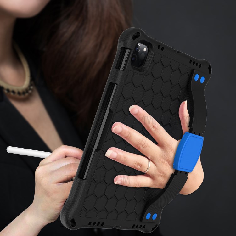 Honeycomb Texture EVA Tablet Hybrid Tablet Case for iPad Pro 11-inch (2020)/(2018) - Black/Blue-4