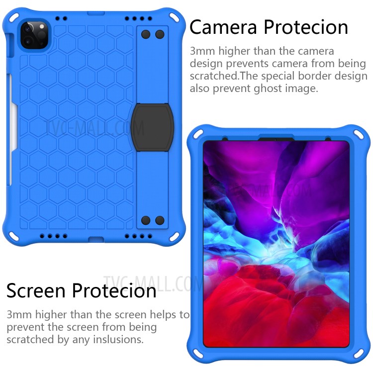 Honeycomb Texture EVA Tablet Hybrid Tablet Case for iPad Pro 11-inch (2020)/(2018) - Blue/Black-2